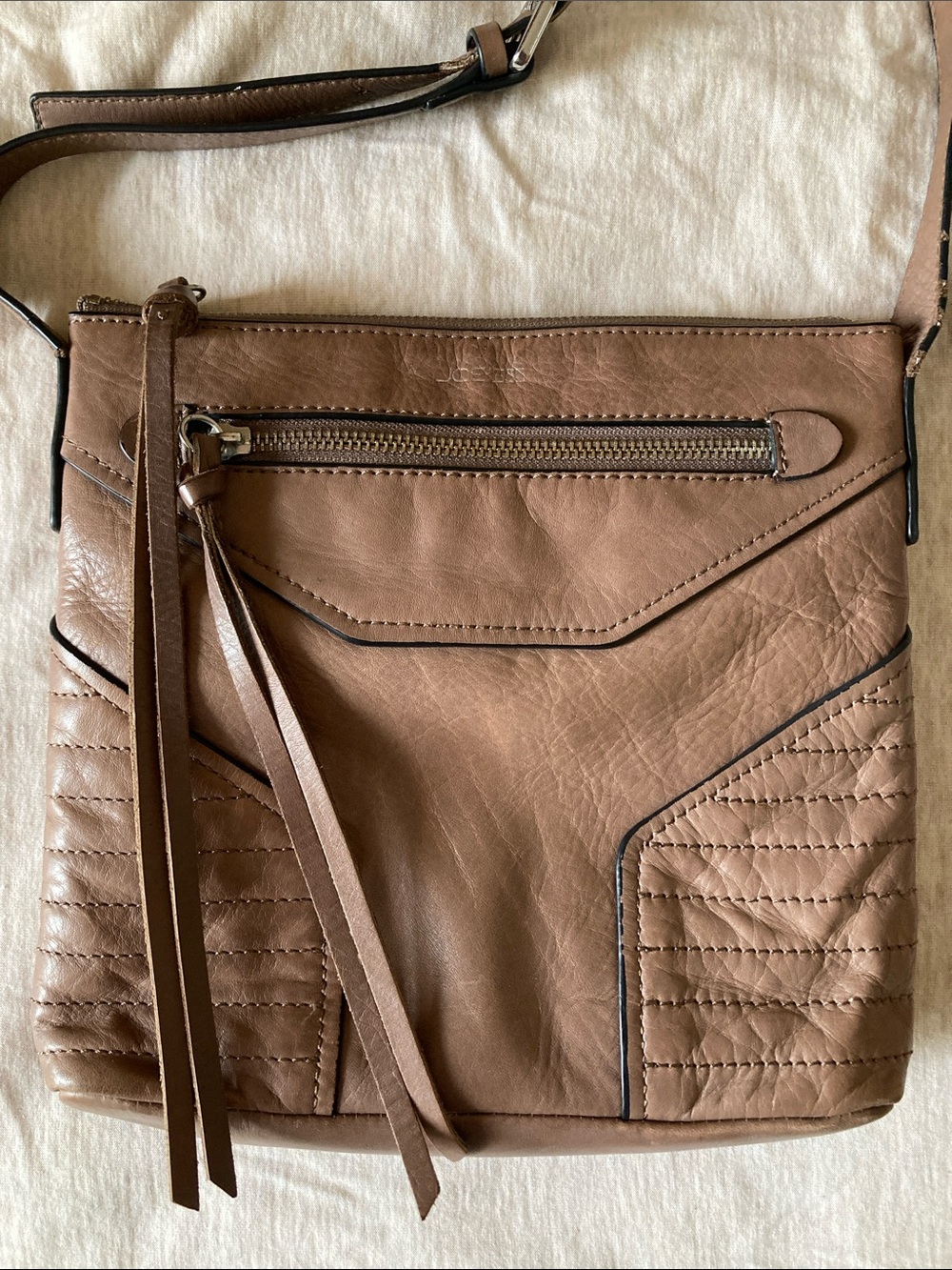 Joe's Jeans Tan Leather Crossbody Bag